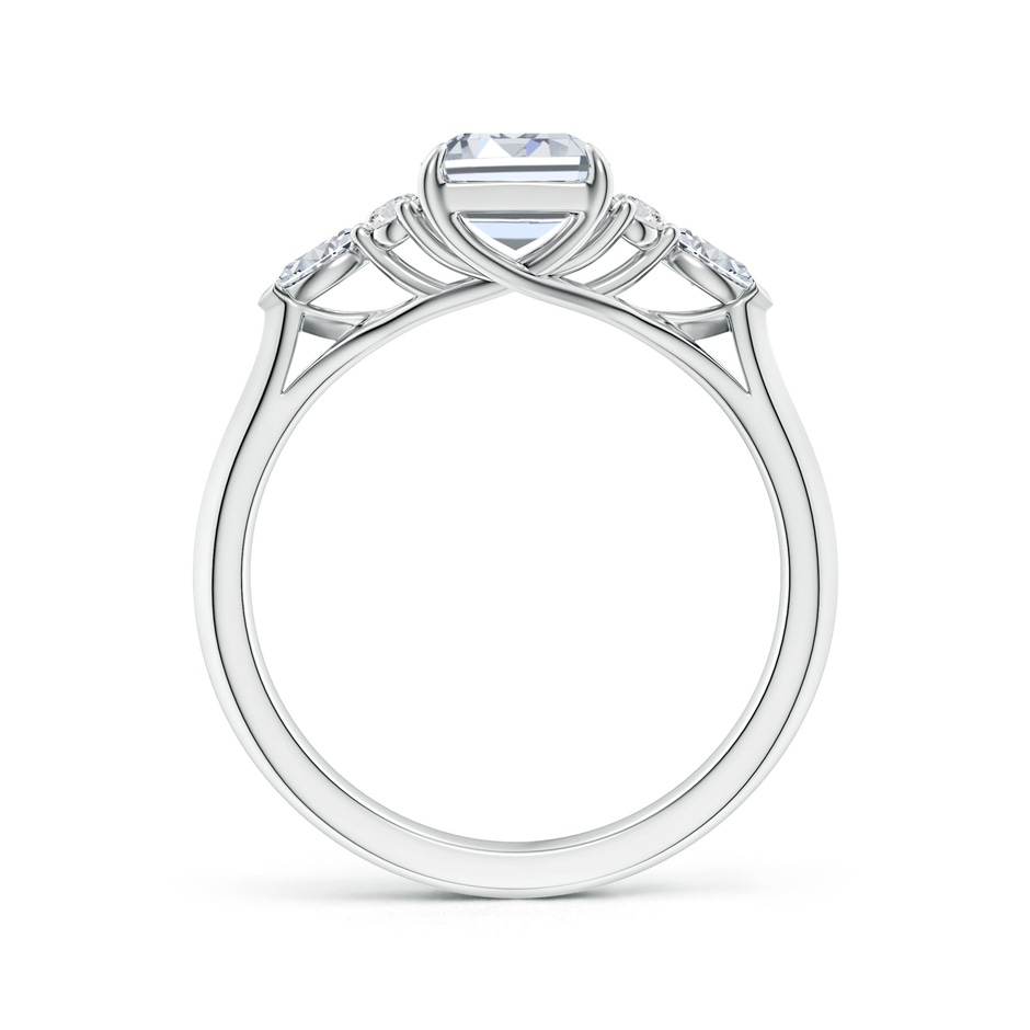 8x6mm HSI2 Emerald-Cut Diamond Side Stone Engagement Ring with Diamonds in White Gold side 199