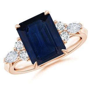 Emerald Cut AA Blue Sapphire