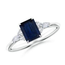 Side Stones Blue Sapphire Side Stones Rings