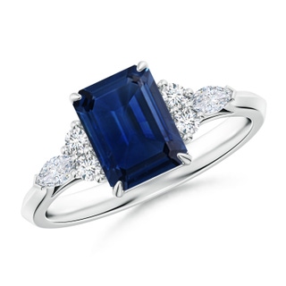 Emerald Cut AAA Blue Sapphire