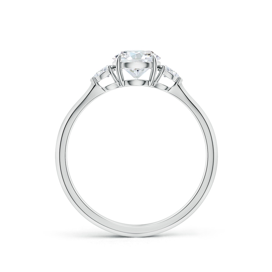 5.9mm GVS2 Round and Pear Diamond Three Stone Engagement Ring in P950 Platinum side 199