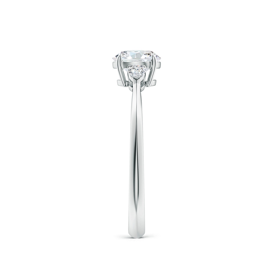 5.9mm GVS2 Round and Pear Diamond Three Stone Engagement Ring in P950 Platinum side 299