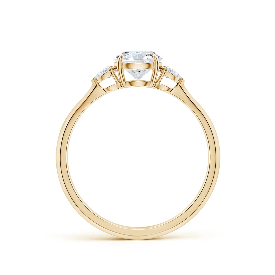 5.9mm GVS2 Round and Pear Diamond Three Stone Engagement Ring in Yellow Gold side 199