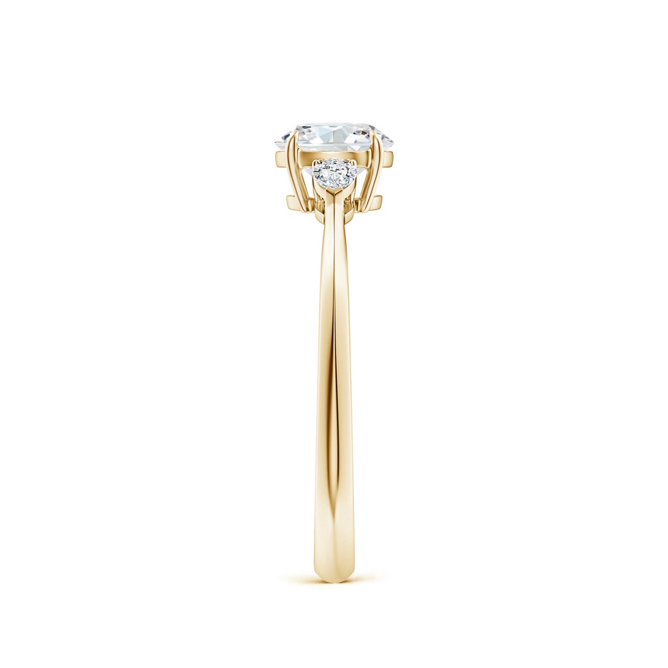 5.9mm GVS2 Round and Pear Diamond Three Stone Engagement Ring in Yellow Gold side 299