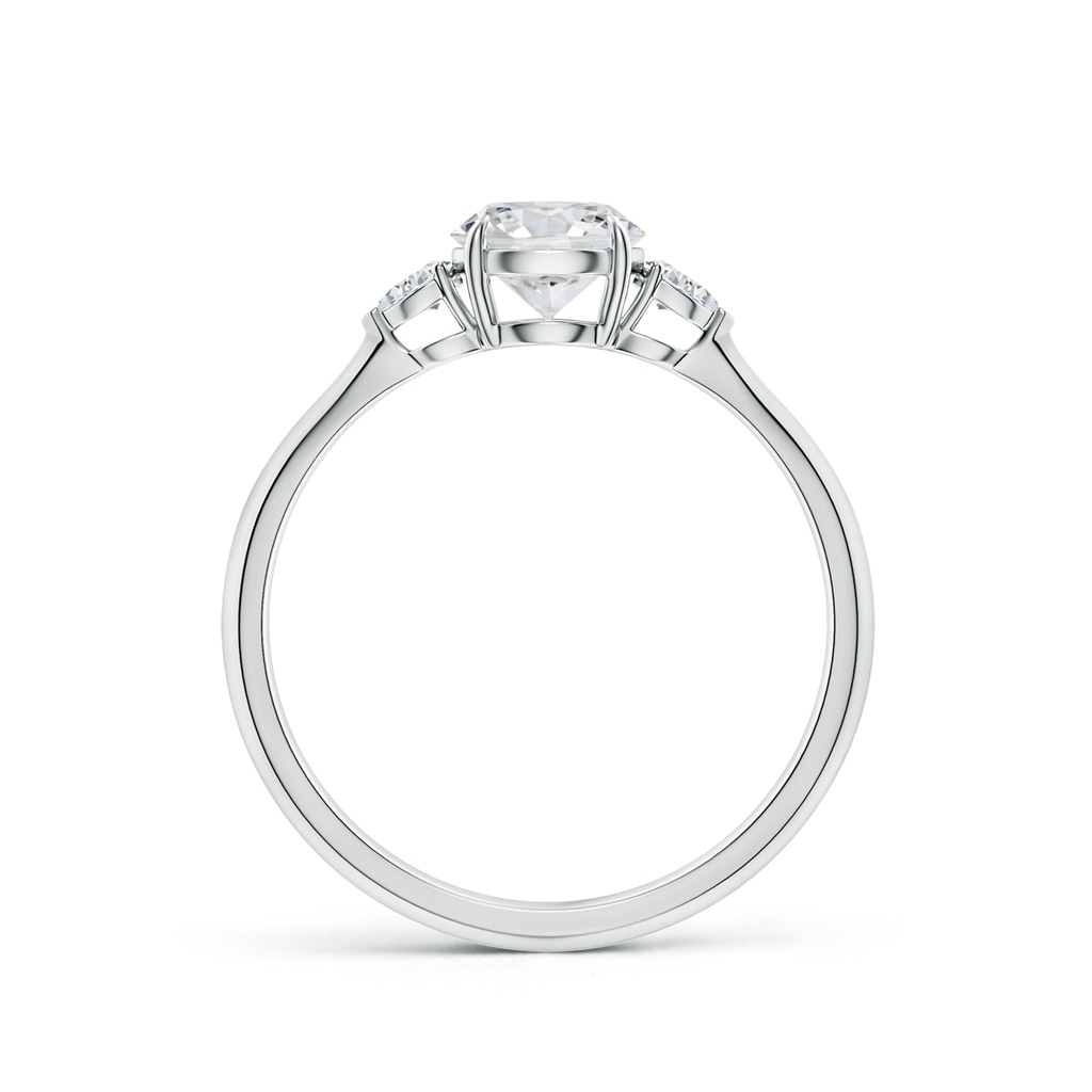 5.9mm HSI2 Round and Pear Diamond Three Stone Engagement Ring in White Gold - side 199