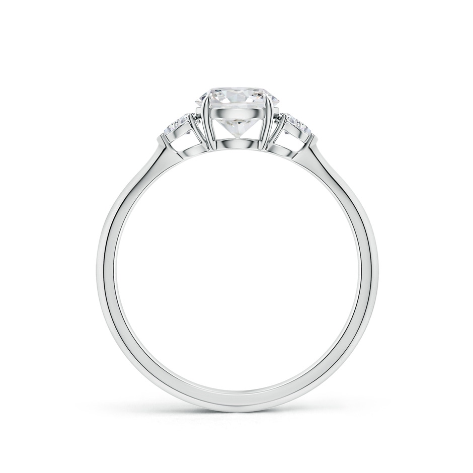 5.9mm HSI2 Round and Pear Diamond Three Stone Engagement Ring in White Gold side 199