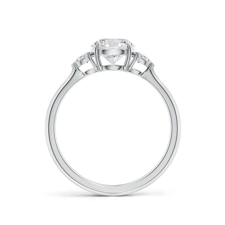 6.4mm HSI2 Round and Pear Diamond Three Stone Engagement Ring in White Gold side 199