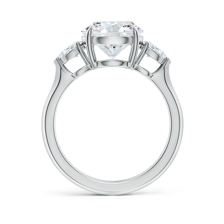 9.2mm GVS2 Round and Pear Diamond Three Stone Engagement Ring in White Gold side 199