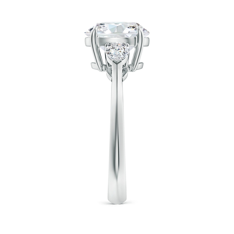 9.2mm GVS2 Round and Pear Diamond Three Stone Engagement Ring in White Gold side 299