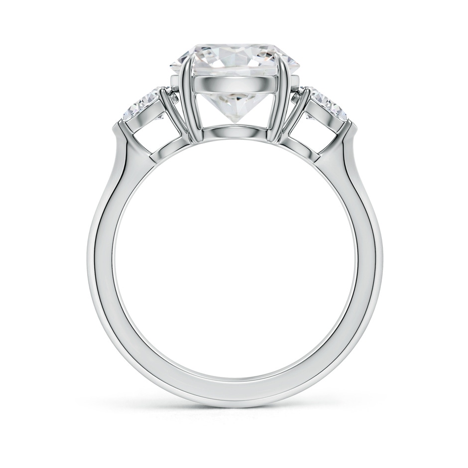 9.2mm HSI2 Round and Pear Diamond Three Stone Engagement Ring in P950 Platinum side 199