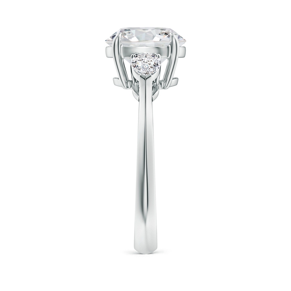 9.2mm HSI2 Round and Pear Diamond Three Stone Engagement Ring in P950 Platinum side 299