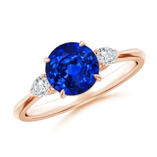 Round Lab-Grown Lab Grown Blue Sapphire