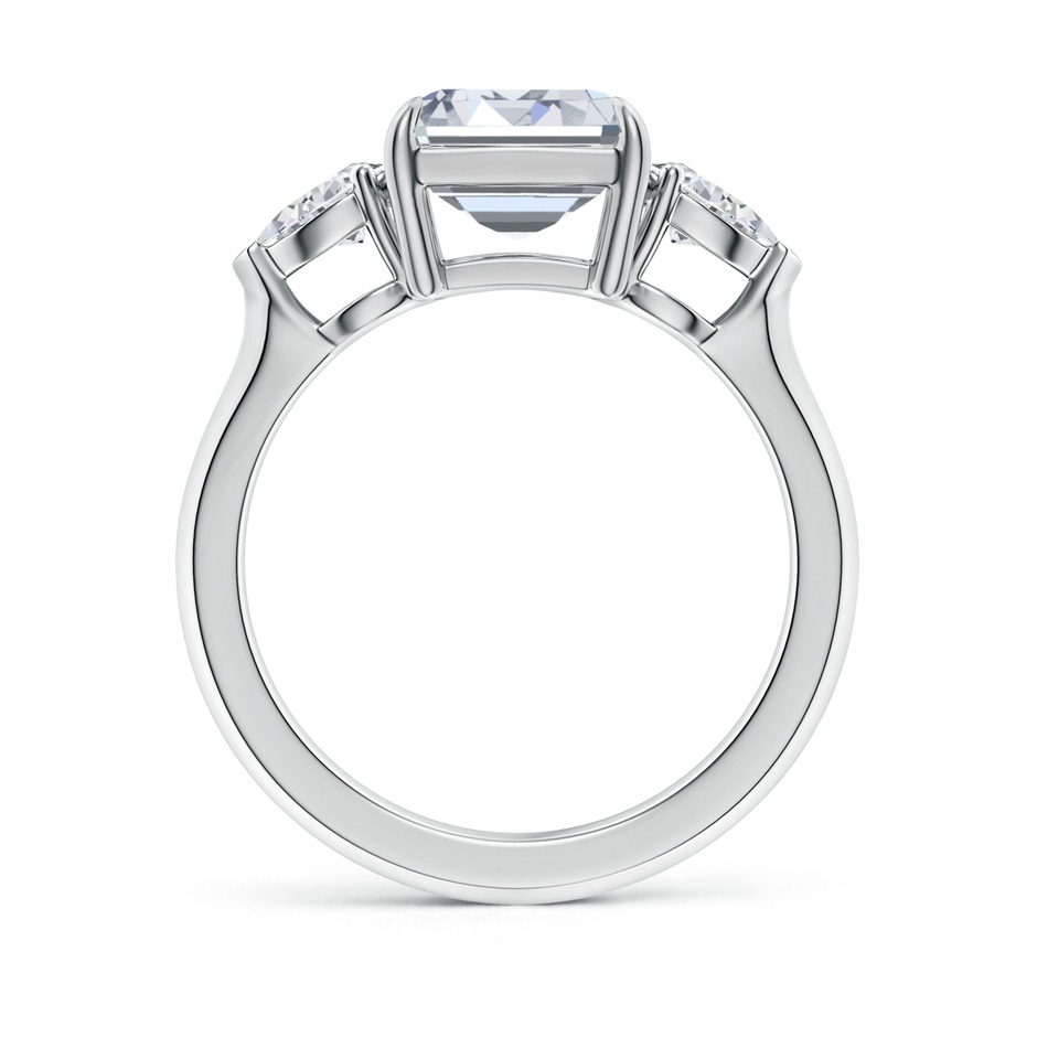 10x7.5mm HSI2 Emerald-Cut Diamond and Pear Diamond Three Stone Engagement Ring in P950 Platinum side 199