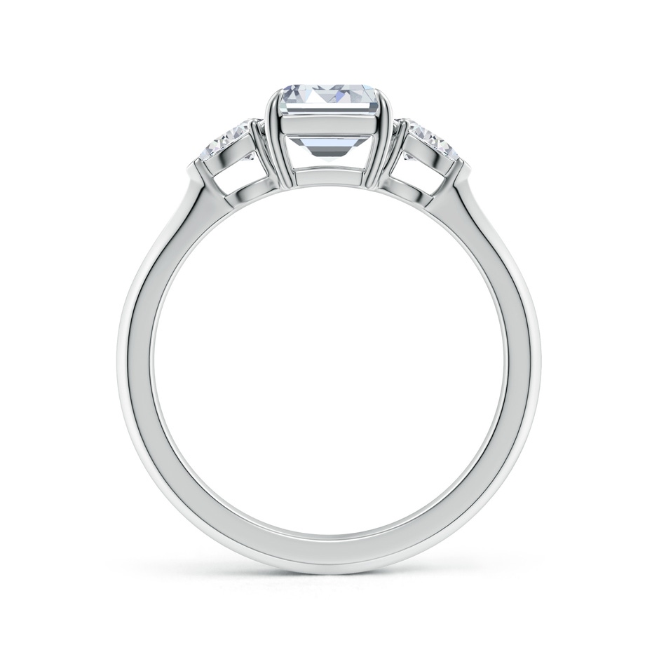 8x6mm HSI2 Emerald-Cut Diamond and Pear Diamond Three Stone Engagement Ring in P950 Platinum side 199