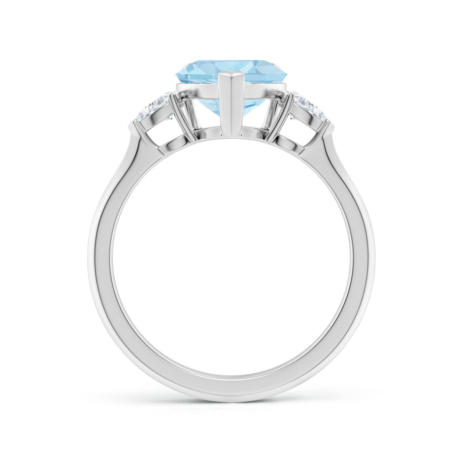 8mm AAA Heart-Shaped Aquamarine and Pear Diamond Three Stone Engagement Ring in White Gold side 199