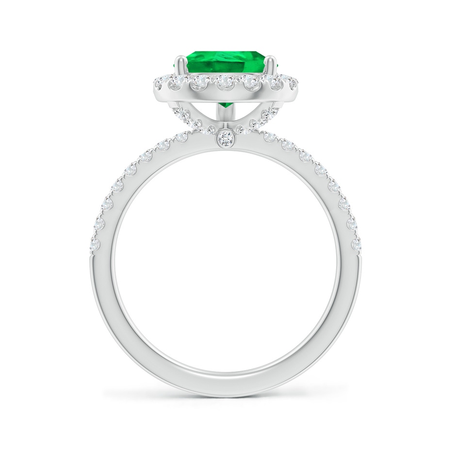 10x8mm AAA Pear-Shaped Emerald Classic Halo Engagement Ring in P950 Platinum side 199