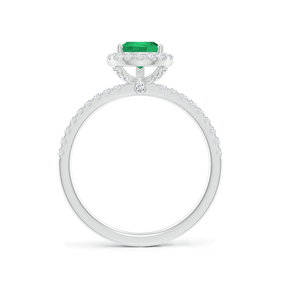 8x6mm A Pear-Shaped Emerald Classic Halo Engagement Ring in P950 Platinum side 199
