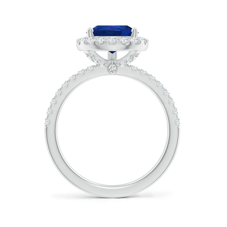 10x8mm AAA Pear-Shaped Blue Sapphire Classic Halo Engagement Ring in P950 Platinum side 199