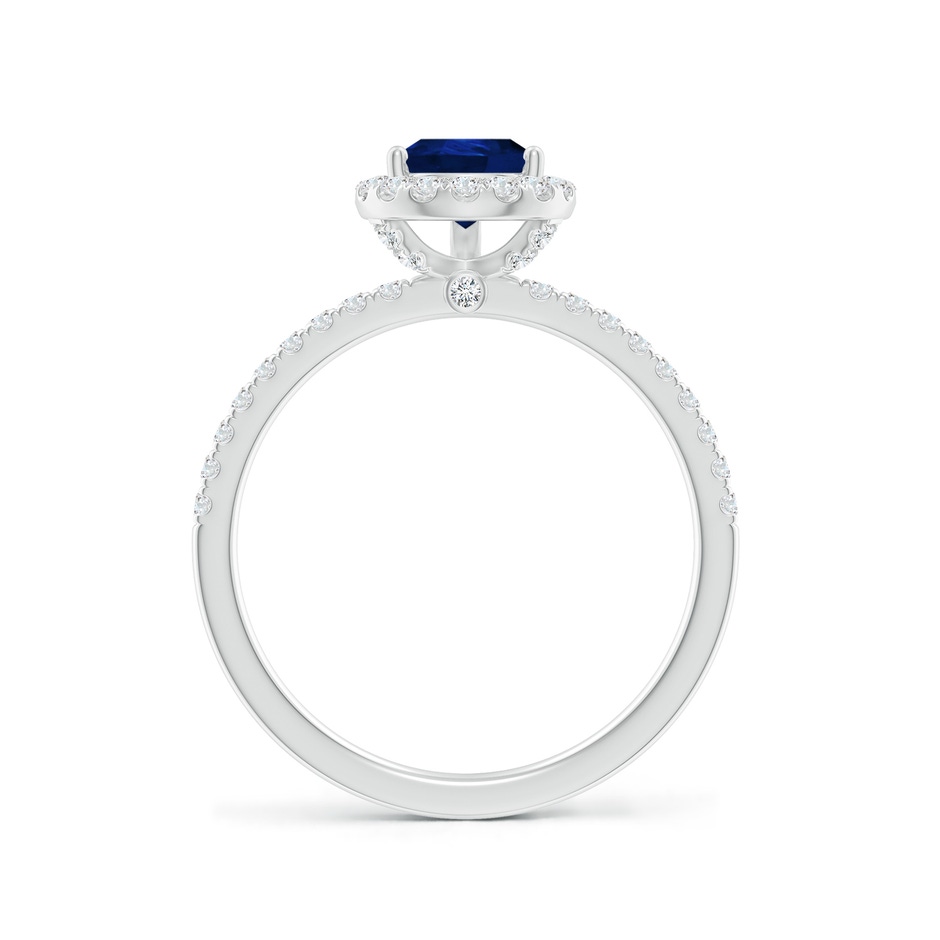8x6mm AA Pear-Shaped Blue Sapphire Classic Halo Engagement Ring in White Gold side 199