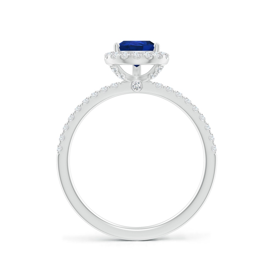 8x6mm AAA Pear-Shaped Blue Sapphire Classic Halo Engagement Ring in P950 Platinum side 199