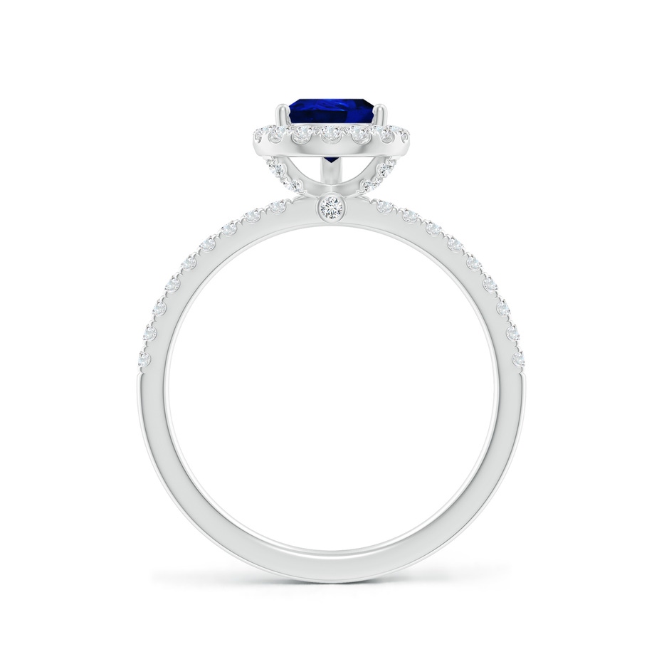 8x6mm AAAA Pear-Shaped Blue Sapphire Classic Halo Engagement Ring in White Gold side 199