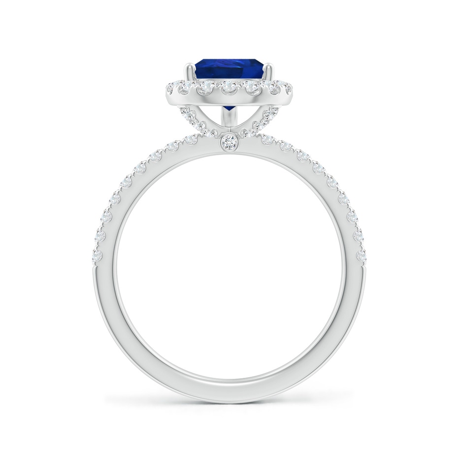 9x7mm AAA Pear-Shaped Blue Sapphire Classic Halo Engagement Ring in P950 Platinum side 199
