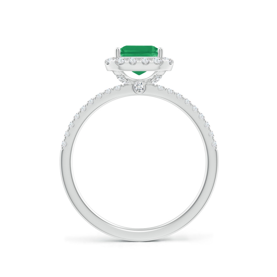 8x6mm A Emerald-Cut Emerald Classic Halo Engagement Ring in White Gold side 199
