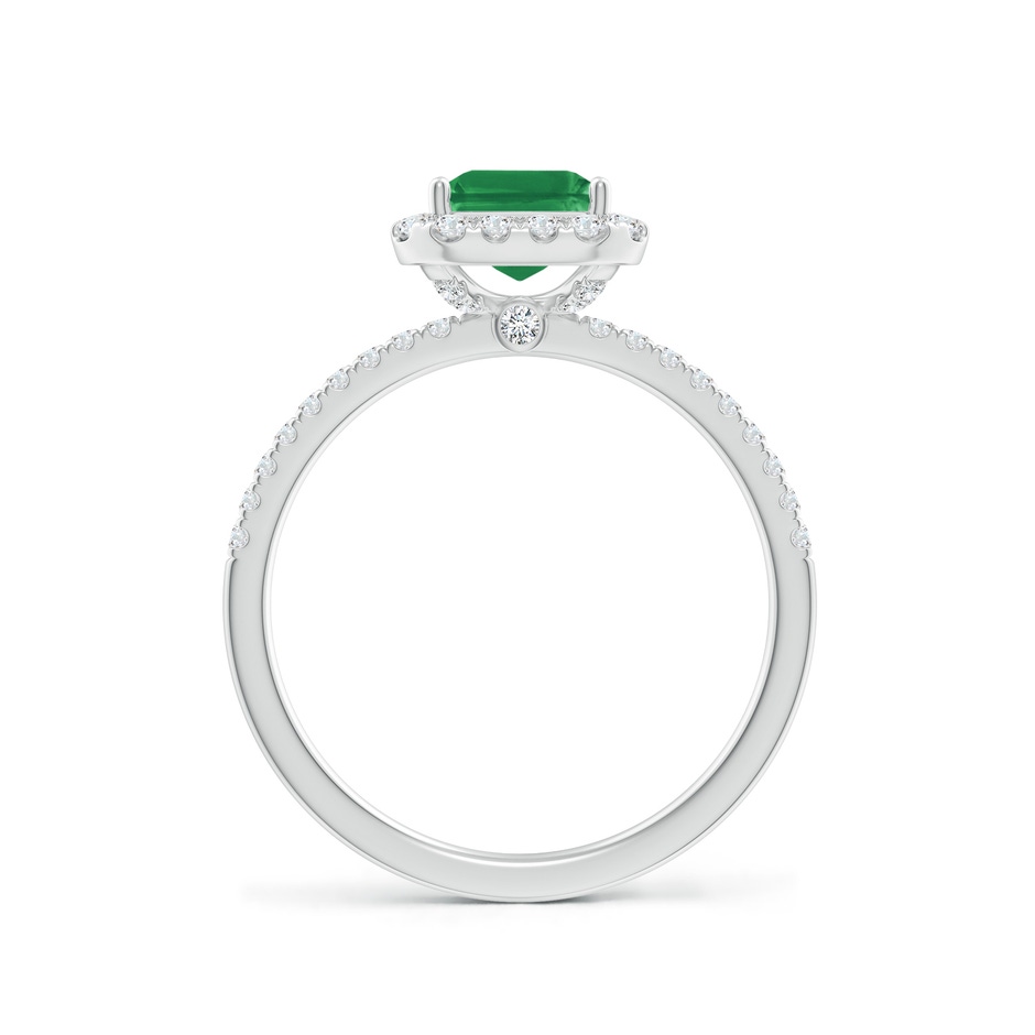 8x6mm AA Emerald-Cut Emerald Classic Halo Engagement Ring in P950 Platinum side 199