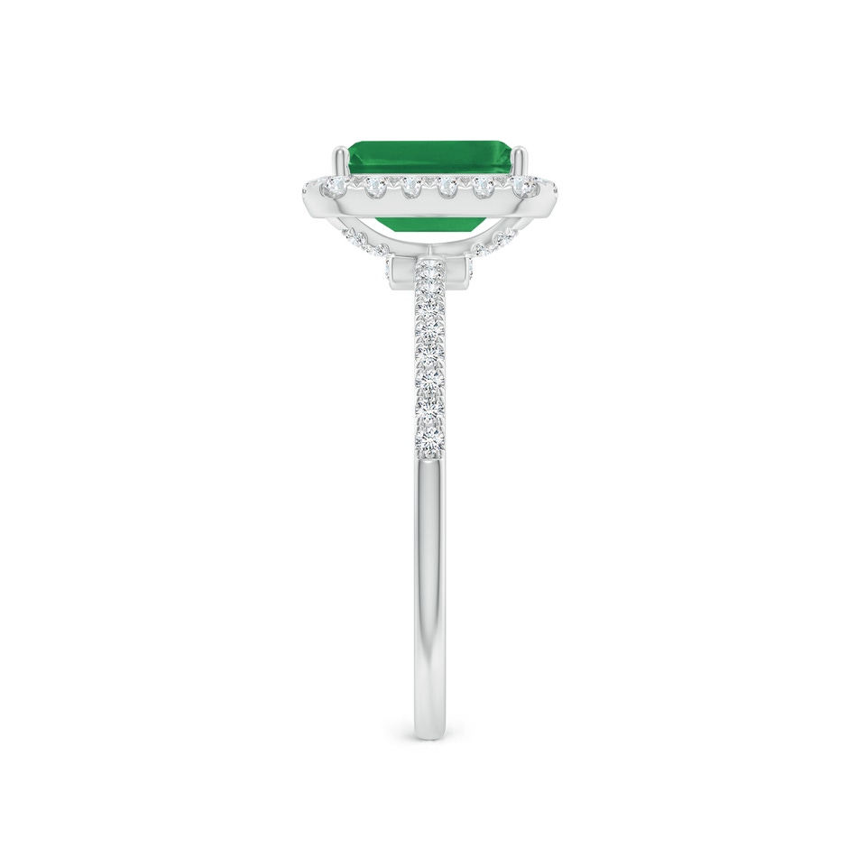 8x6mm AA Emerald-Cut Emerald Classic Halo Engagement Ring in P950 Platinum side 299