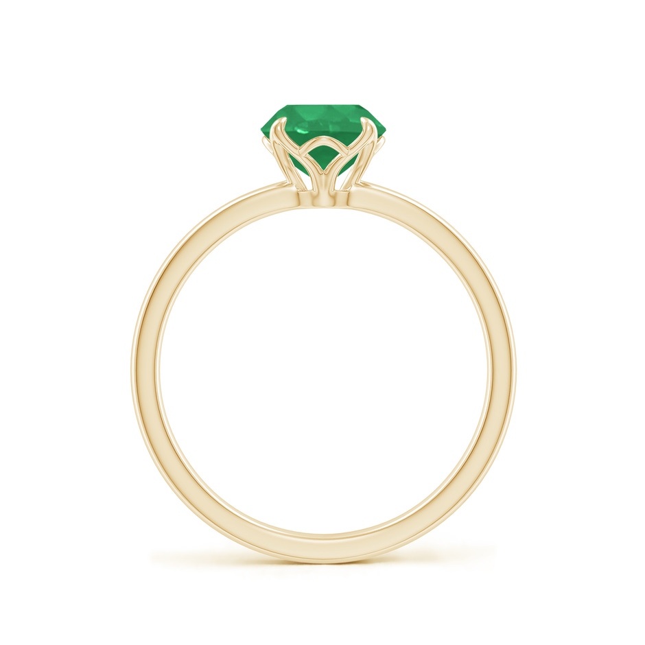 6.5mm A Solitaire Round Emerald Classic Engagement Ring in Yellow Gold side 199
