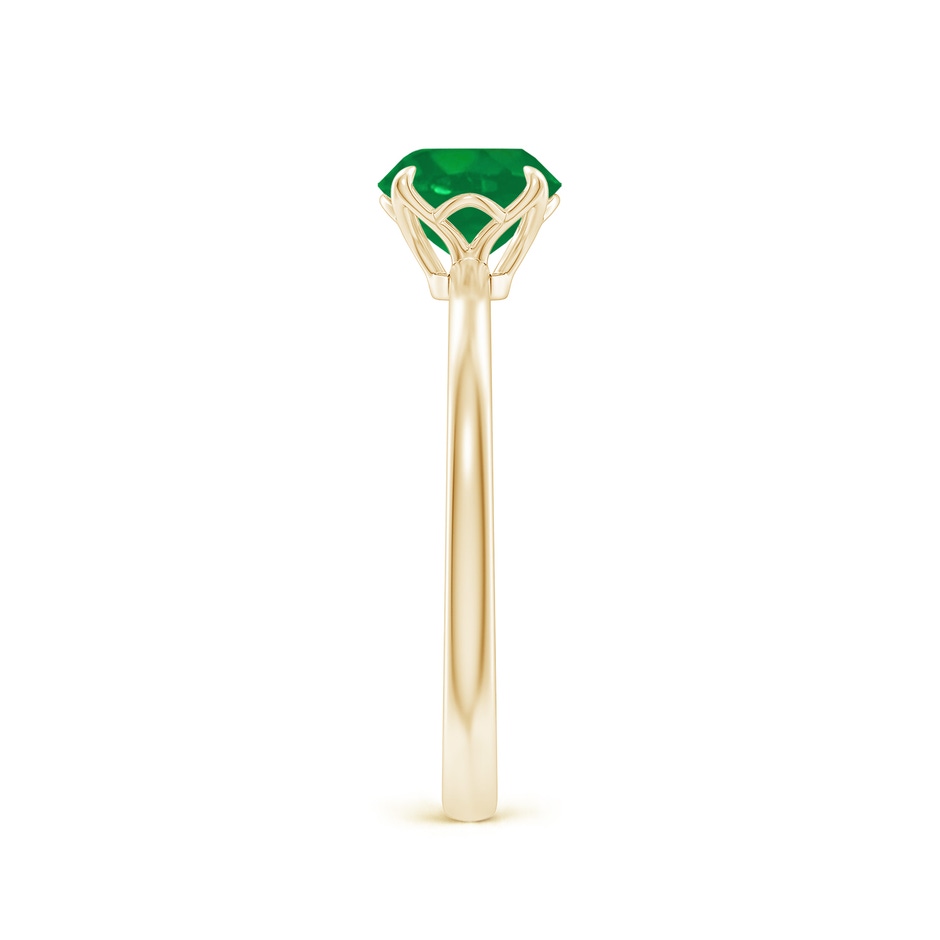 6.5mm AA Solitaire Round Emerald Classic Engagement Ring in Yellow Gold side 299