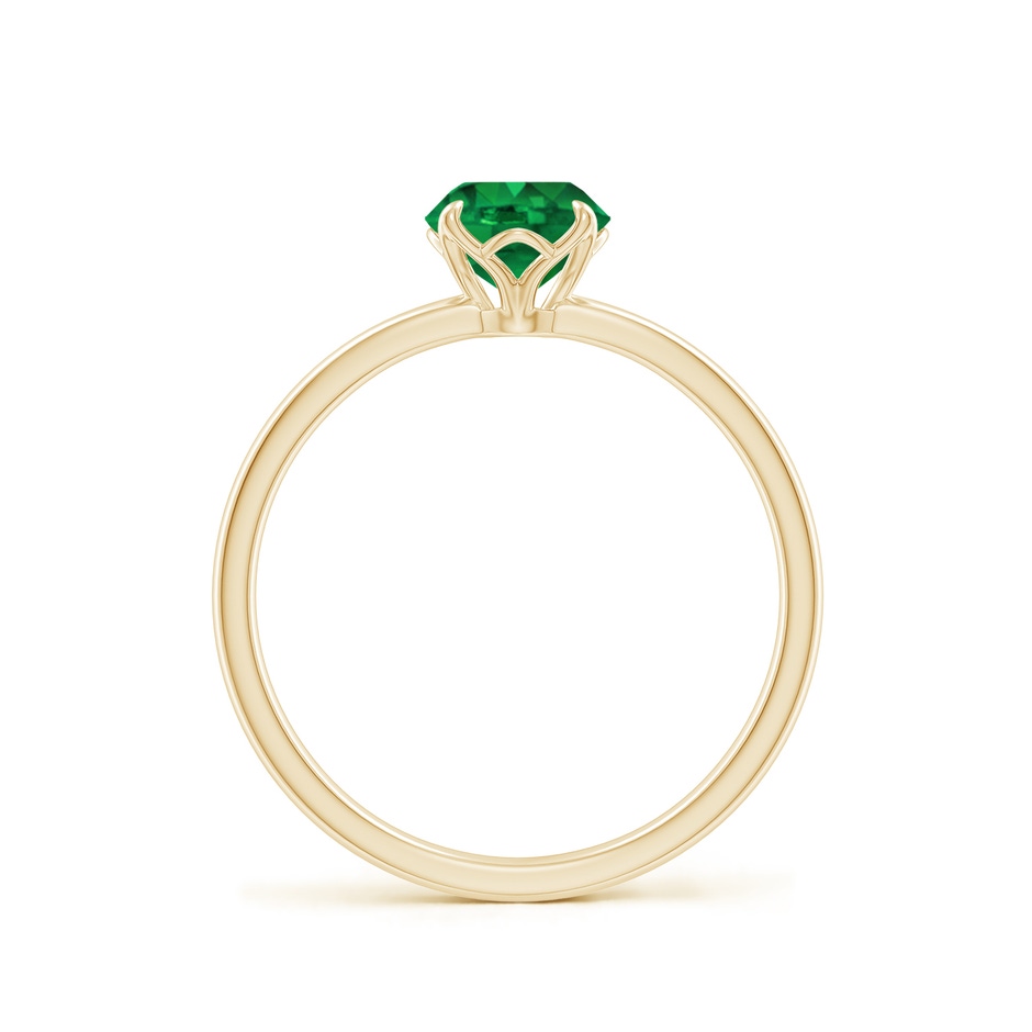 6mm AAA Solitaire Round Emerald Classic Engagement Ring in Yellow Gold side 199