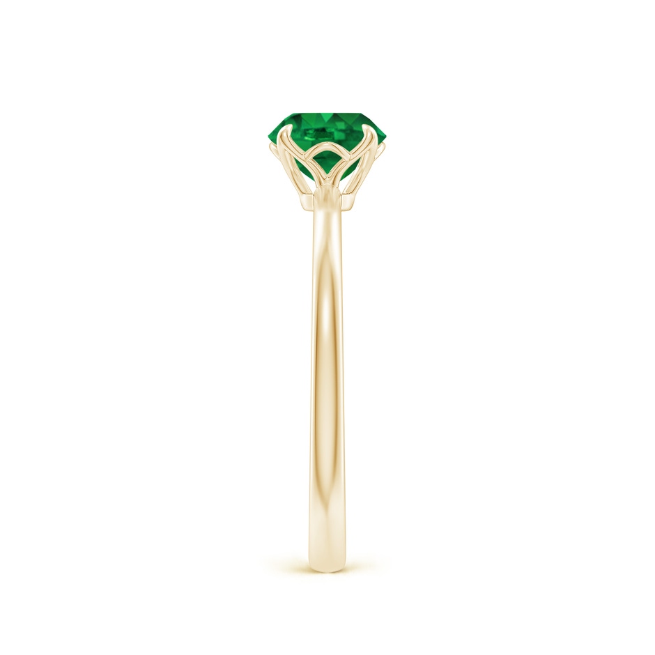6mm AAA Solitaire Round Emerald Classic Engagement Ring in Yellow Gold side 299