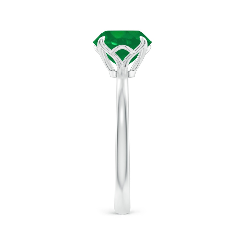 8mm AA Solitaire Round Emerald Classic Engagement Ring in P950 Platinum side 299