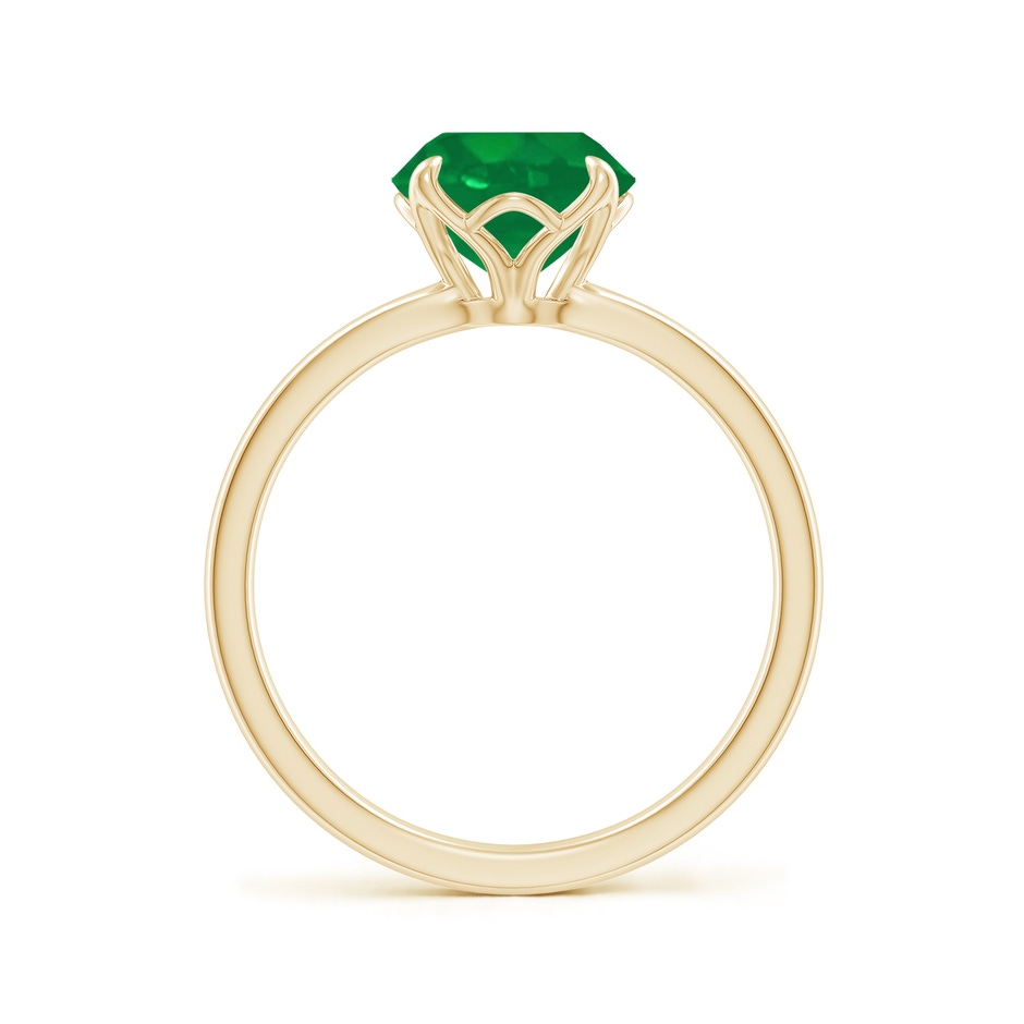 8mm AA Solitaire Round Emerald Classic Engagement Ring in Yellow Gold side 199