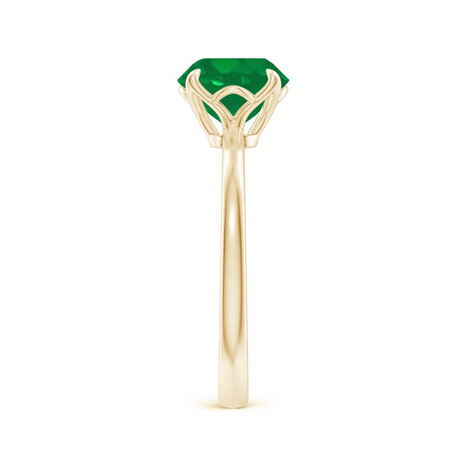 8mm AA Solitaire Round Emerald Classic Engagement Ring in Yellow Gold side 299
