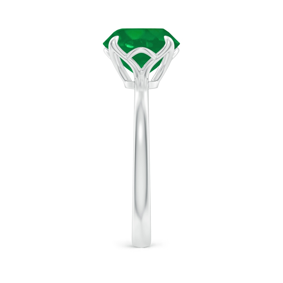 9mm AA Solitaire Round Emerald Classic Engagement Ring in White Gold side 299