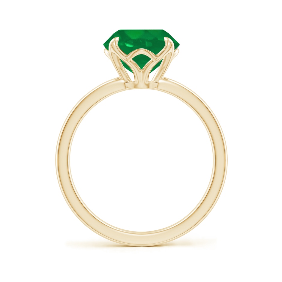 9mm AA Solitaire Round Emerald Classic Engagement Ring in Yellow Gold side 199