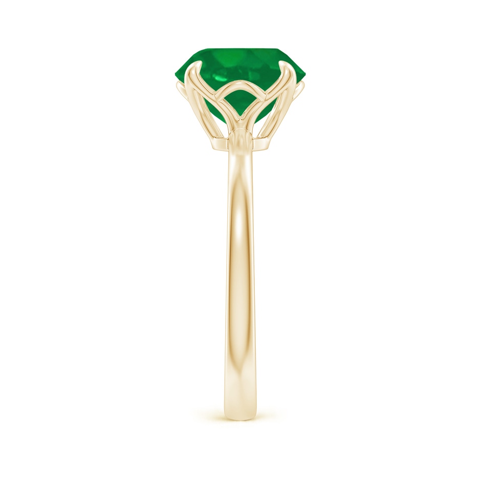 9mm AA Solitaire Round Emerald Classic Engagement Ring in Yellow Gold side 299