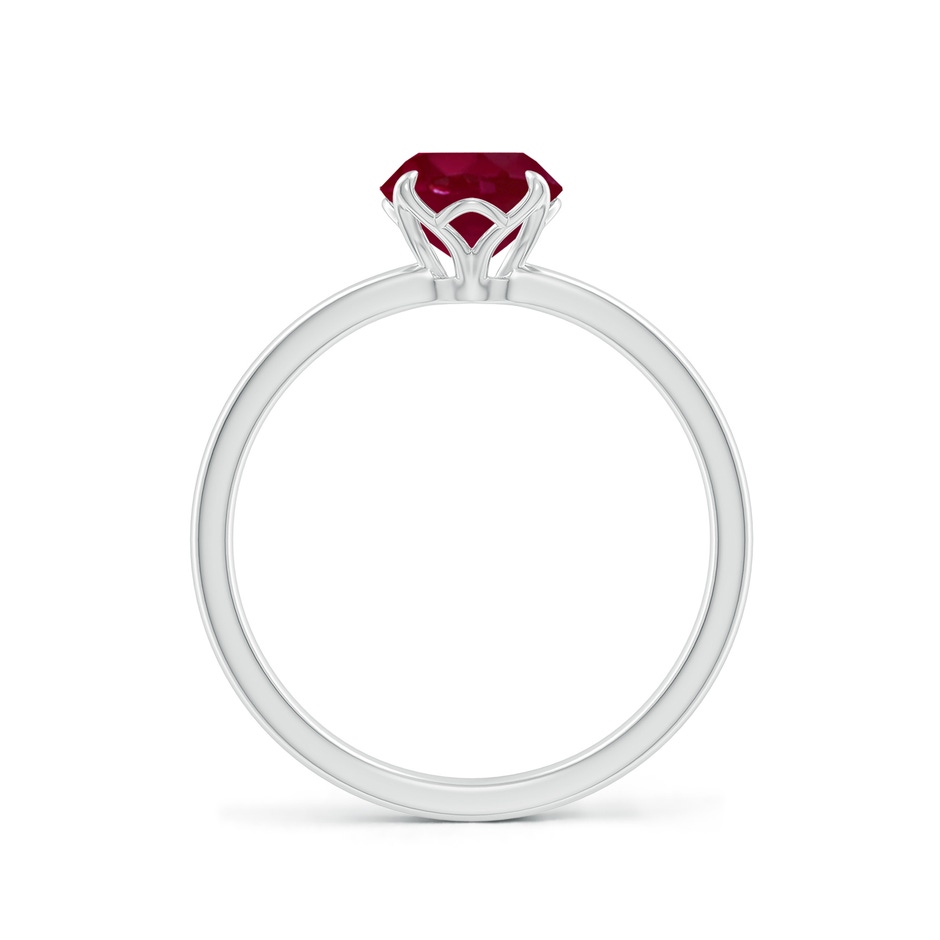 6.5mm A Solitaire Round Ruby Classic Engagement Ring in P950 Platinum side 199