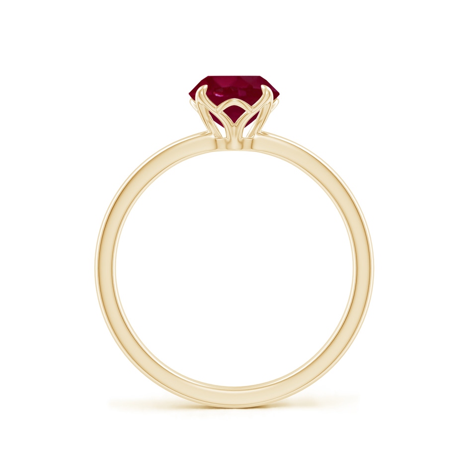 6.5mm A Solitaire Round Ruby Classic Engagement Ring in Yellow Gold side 199