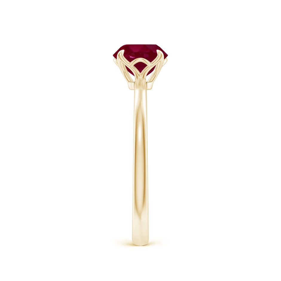 6.5mm A Solitaire Round Ruby Classic Engagement Ring in Yellow Gold side 299