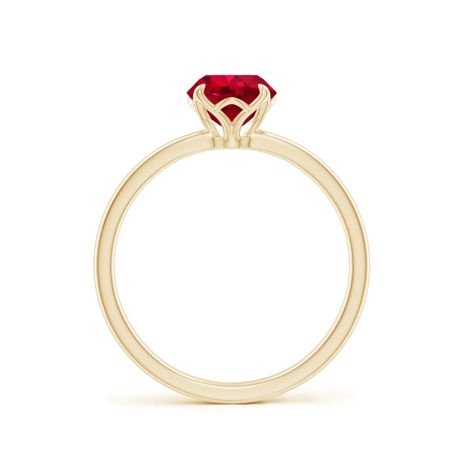 6.5mm AAA Solitaire Round Ruby Classic Engagement Ring in Yellow Gold side 199