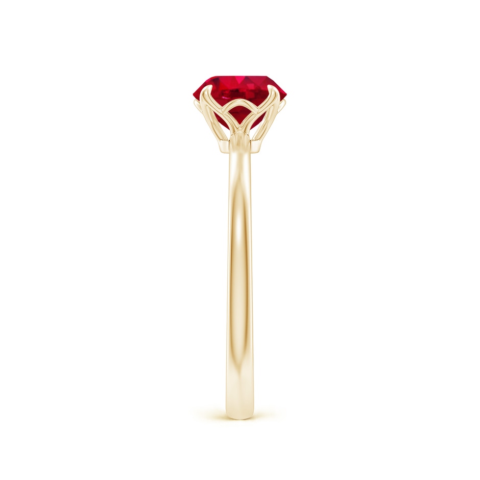 6.5mm AAA Solitaire Round Ruby Classic Engagement Ring in Yellow Gold side 299