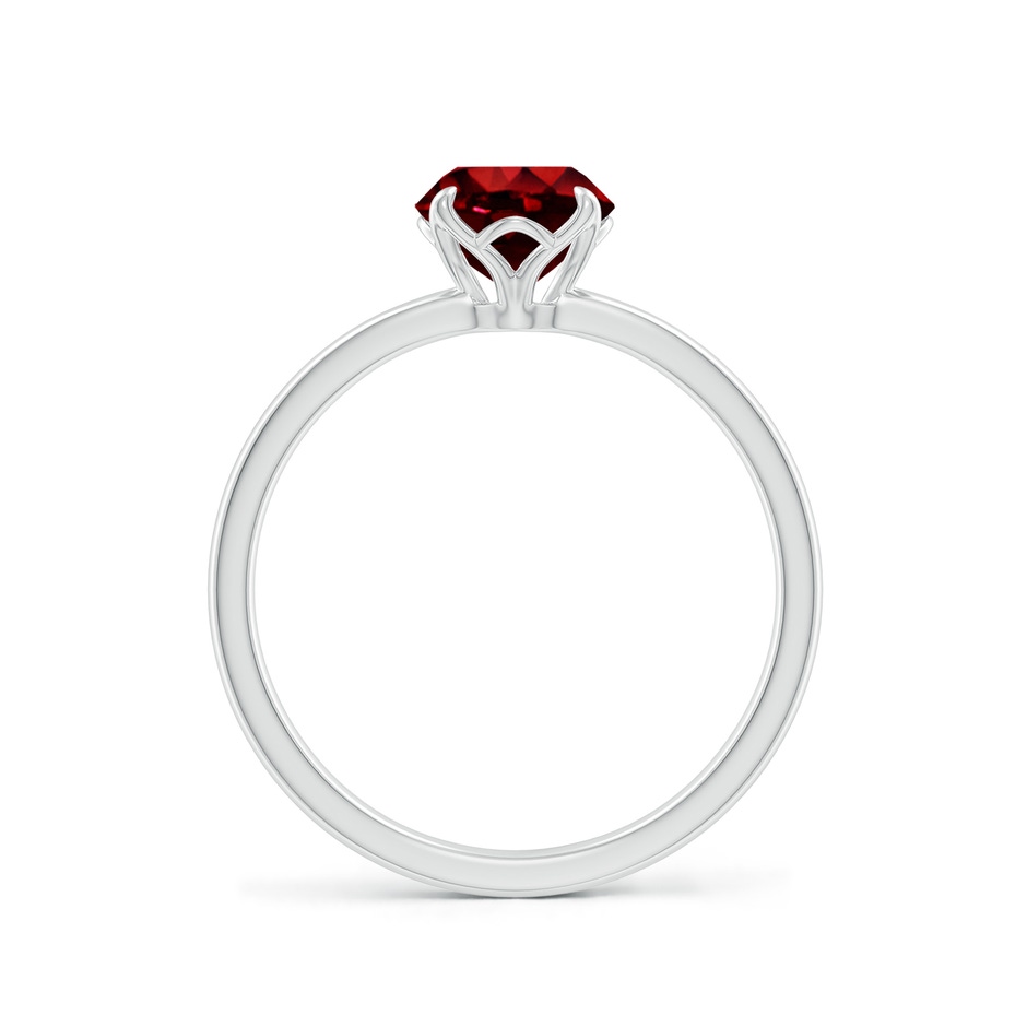 6.5mm AAAA Solitaire Round Ruby Classic Engagement Ring in White Gold side 199