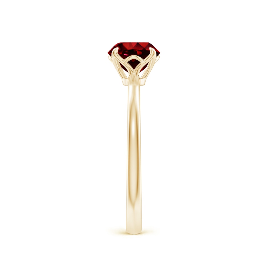 6.5mm AAAA Solitaire Round Ruby Classic Engagement Ring in Yellow Gold side 299