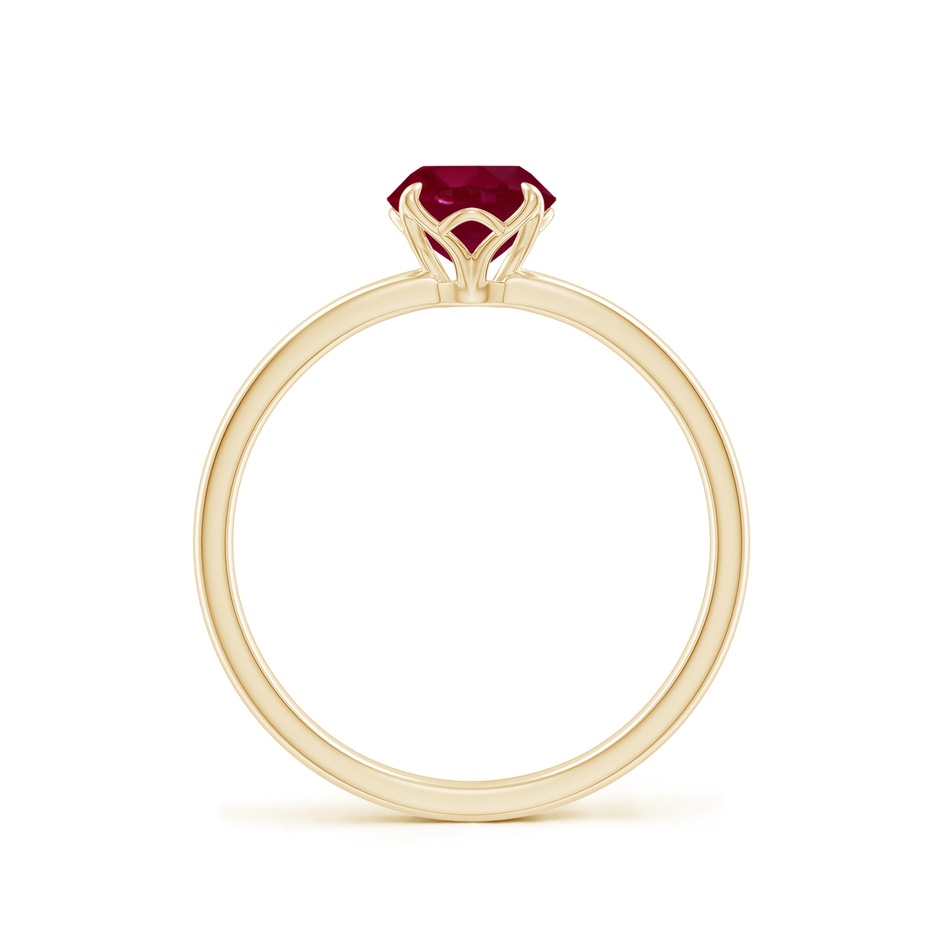 6mm A Solitaire Round Ruby Classic Engagement Ring in Yellow Gold side 199