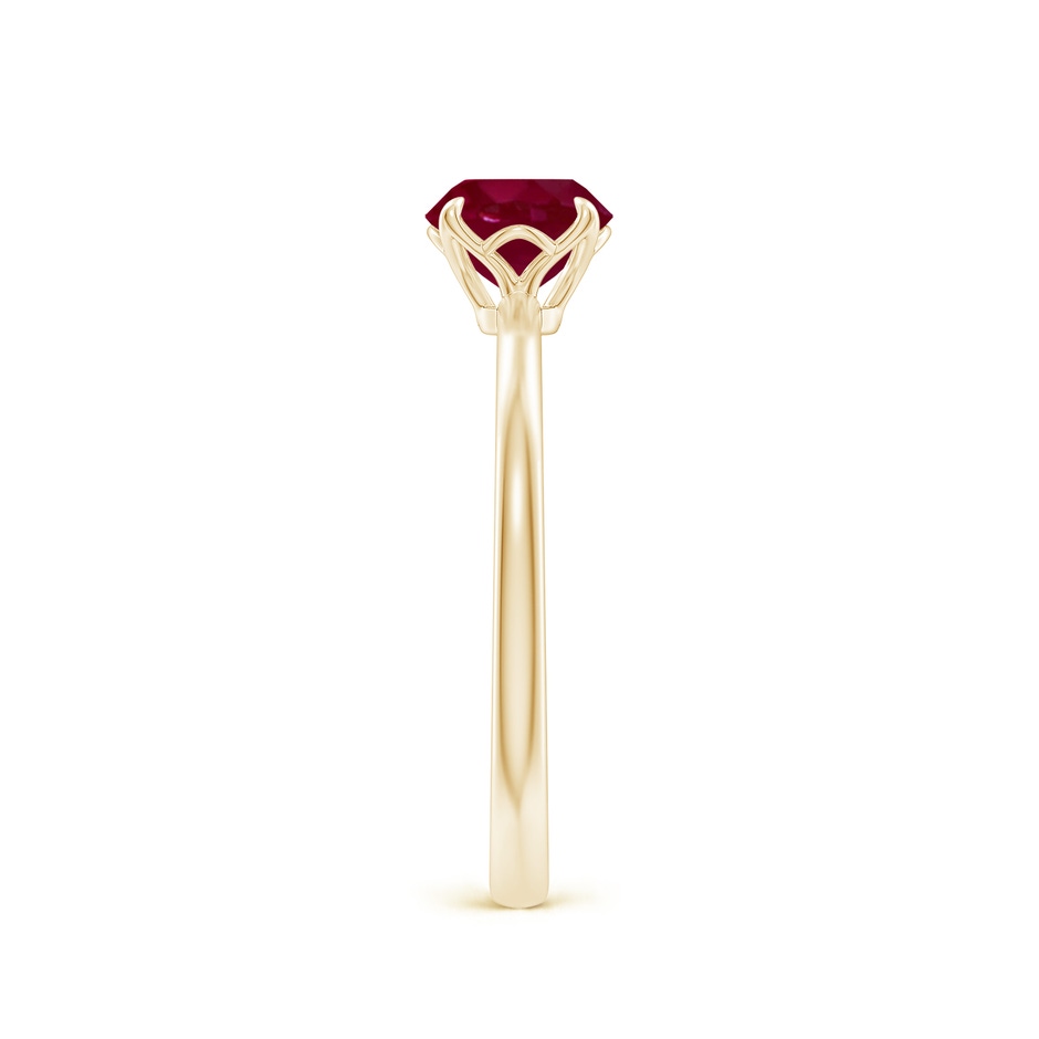 6mm A Solitaire Round Ruby Classic Engagement Ring in Yellow Gold side 299