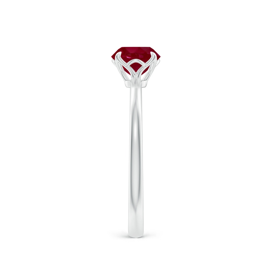 6mm AA Solitaire Round Ruby Classic Engagement Ring in P950 Platinum side 299