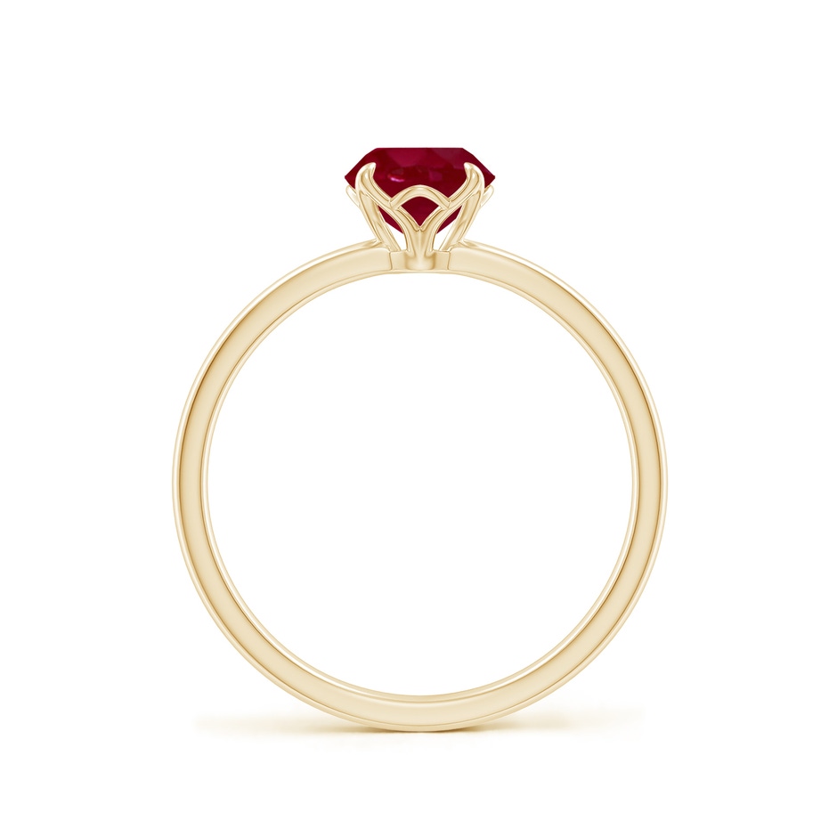 6mm AA Solitaire Round Ruby Classic Engagement Ring in Yellow Gold side 199